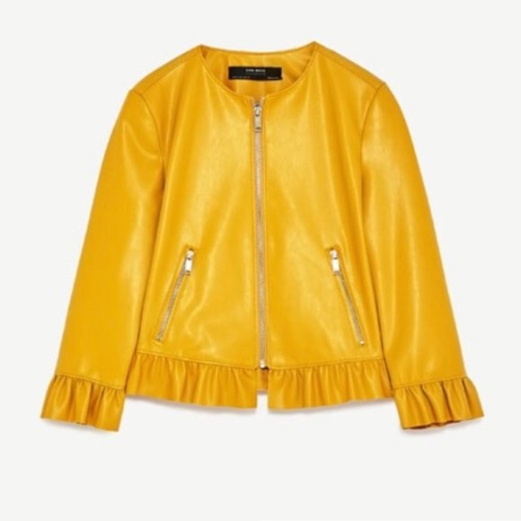 zara frill leather jacket